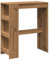 vidaXL Bartisch, Stehtisch mit Regal, Tresentisch für Küche Wohnzimmer Esszimmer, Küchentisch Loungetisch Bistrotisch, Artisan-Eiche Holzwerkstoff