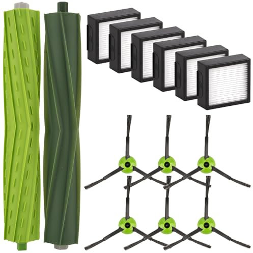 (14 Piezas) Combo j7 Piezas De Repuesto Compatibles Con Irobot Roomba Combo j7, Combo j7+, Combo j9+, Combo 10 Max Robot Aspirador, 2 Cepillos De Rodillos, 6 Filtros Hepa, 6 Cepillos Laterales