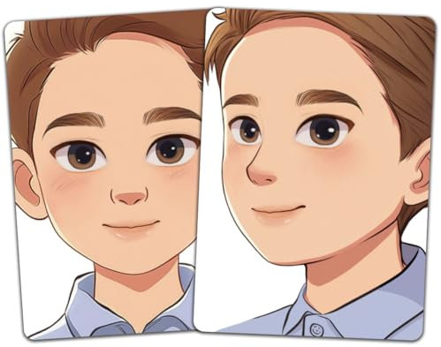 DELORIGIN 2 planche D'Entraînement à la Peinture du Visage Réutilisable Modèle D'Exercice de Peinture pour Débutant en Maquillage (Garçon)