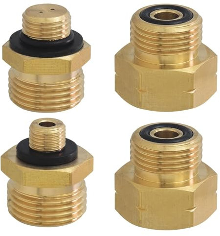 GisWell Lot de 4 adaptateurs de bouteille de gaz pour bouteilles de gaz européennes, kit d'adaptateurs de gaz européen, pour le raccordement de régulateurs de pression à des bouteilles de gaz