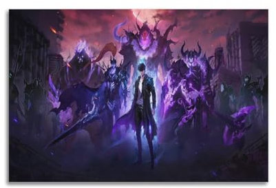 CHxdxge Anime Sung Jin Woo Canvas Poster Wohnzimmer, Schlafzimmer Wandkunst Dekorative Leinwand Poster Dekorative Malerei 08x12inch
