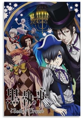 KEEP MARY Black Butler Anime Poster Dekorative Malerei Leinwand Wandkunst Wohnzimmer Poster Schlafzimmer Malerei 12x18inch(30x45cm)