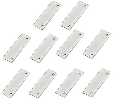 AKOOSY 10stücke Schiene Für Humbucker-klingen Metallschiene Tonabnehmerschiene Gitarrenschiene Tonabnehmerzubehör Robuste Harteisen-schiene Mit Vernickelter Oberfläche