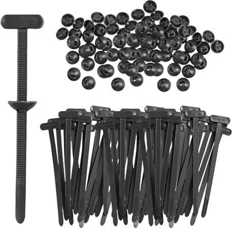 100 Pcs Heavy Duty Nylon Cable Tie Buckles, Self-Locking Zip Ties for Car Body Fastening, Plastic Cable Tie Clips for Trunks, Engine Guards, and General Repairs