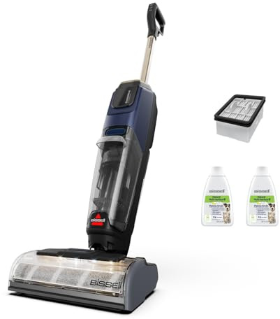 Bissell CrossWave HydroScrub Aspirapolvere e Lavapavimenti Senza Fili 4283N | Potente pulitore multisuperficie, autonomia di 45 minuti, con pulizia dei bordi, faretti a LED
