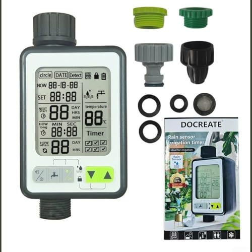 Automatischer digitaler Bewässerungs-Timer, intelligenter Gartenbewässerungs-Timer mit programmierbarem Regensensor-Sprinkler-Controller, für Rasen- und Gartenbewässerung