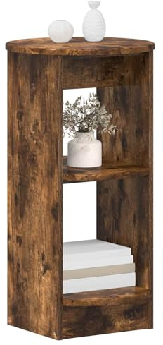 vidaXL Seitenschrank Geräucherte Eiche 40 x 40 x 75 cm Holzwerkstoff, Moderner Seitenschrank, geräumige Regale, stilvoller Wohnungshelfer, Robustes Wohnzimmer-Möbel