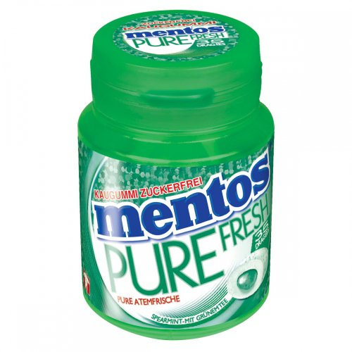 Mentos Chewing-gum Pure Fresh - Goût de menthe verte (Lot de 10)