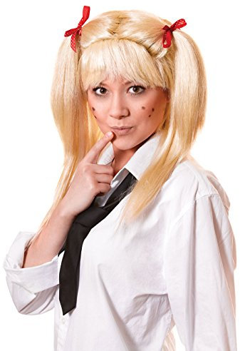 Bristol Novelty BW748 Schule Schulmädchen, roten Schleifen, Blonde/Red, Einheitsgröße Halloween