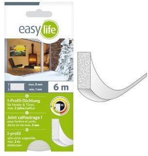 Dichtungen für Fenster und Türen Gummi Fensterbank Fensterdichtung (I-Profil weiss)