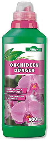 Allflor Engrais orchidées 500 ml I Engrais longue durée très économique I Engrais favorisant une floraison durable des orchidées I Engrais liquide avec combinaison idéale d'éléments nutritifs | Engrais liquide pour fleurs