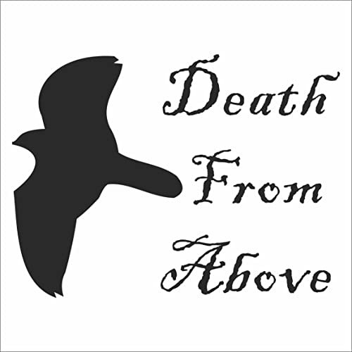 INDIGOS UG Aufkleber - Autoaufkleber - JDM - Die Cut - Death from Above Falcon Hawk Falconry Decal Sticker - schwarz - 121mmx88mm