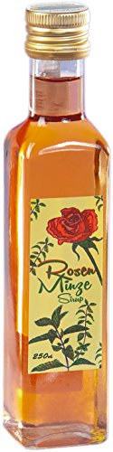 Rosen Minze Sirup aus dem Allgäu | 250ml Getränkesirup für Mineral-Wasser