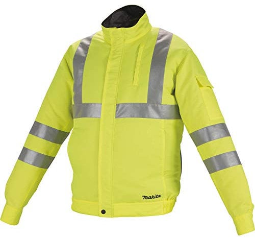 Makita Dfj214zxl Climate Jacket Size XL 12 V max. -18 V Battery, Without Charger, Bright Yellow