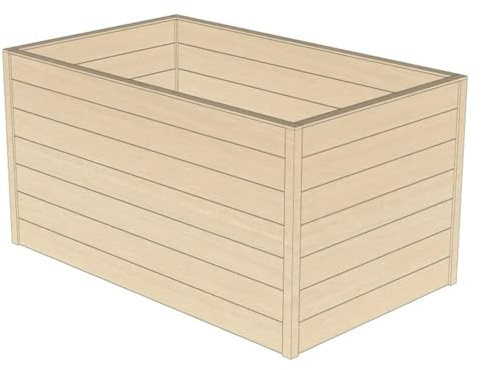 HORI Hochbeet Kit, Holz Stecksystem 80 cm hoch – Pflanzkasten Bausatz aus Fichte, 18 mm Wandstärke für Garten, Gemüsebeet & Kräuterbeet – DIY Pflanzkasten, in 15 Größen: Modell Hamburg (90x150) Natur