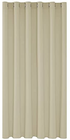 Deconovo Blickdichte mit Ösen Dekorationsstil Kinderzimmer Gardinen Türvorhänge Thermovorhang Kälteschutz Thermogardine Türtrenner Winddicht Wärmeisolierend, 290x200 cm(HöhexBreite), Beige, 1 Stück