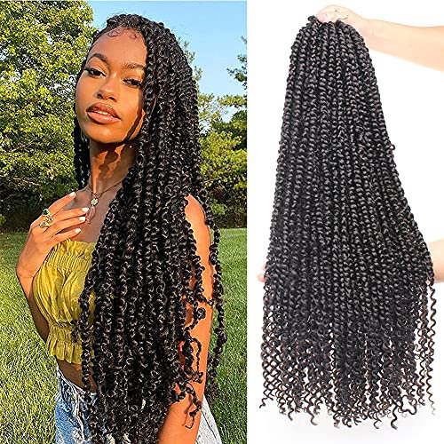 Xtrend Pre-twisted Passion Twist Haar 22 Zoll böhmischen Wasser Welle häkeln lockiges Haar 8 Packungen 12 Stränge/Pack Pre-looped Passion Twist Crochet Braids Haarverlängerungen 2#