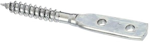 Alberts 213473 Flechtzaunhalter | Blattschraubenform | galvanisch verzinkt, dickschichtpassiviert | Gesamtlänge 77 mm