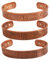 Touchstone Handcrafted By Indian Skilled Artisans Durable High Gauge Pure Copper Peace Celtic Etching Om Inscribed Chakra Mediation Magnetic 3 Armbänder in Naturton.