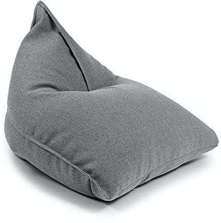 mokebo® Sitzsack für Kinder & Erwachsene 'Der Schlitten', nachhaltiger Bean Bag aus Recyclingstoff mit EPS-Perlen Füllung, Relaxliege, Zockerstuhl, Zockersessel, Gaming Sitzsack, Grau