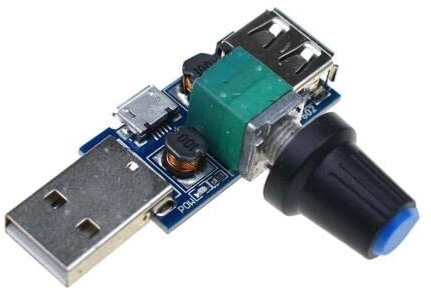 5V MINI USB Fan Speed Controller Wind Air Volume Regulator Cooling Mute Multifunction Noise Reduction Switch Module