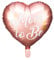 PartyDeco Folie Herz rosa Ballon gedruckt Mama zu sein auf Hel Air hängende Dekoration für Baby Dusche Geschlecht Reveal Party Ballon Girlande/Folienballon Herz Mom to Be 35cm Helium Luftballon