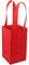 Wine Bag, Felt Wine Tote Bag, Detachable 4 Compartment Bottle Bags, Wine Cooler Bag for Christmas Wedding Birthday Party Shopping, Red