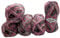 5 x 100 Gramm Sockenwolle mehrfarbig, 75% Schurwolle, 500 Gramm Wolle für Stricksocken und Strümpfe (grau rosa weiss 7707)