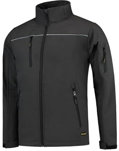 Tricorp 402006 Workwear Exzellent Softshelljacke, 100% Polyester + PU Membran, 340g/m², Dunkelgrau, Größe XXS
