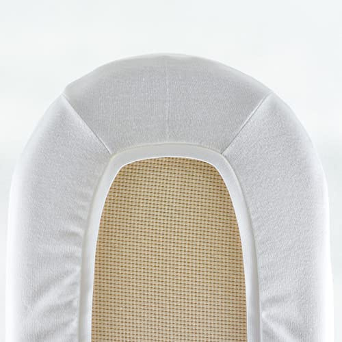 Pack of 2 Glovesheets, Large Round End/Moses. Fitted sheet for mattress: up to 78cm x 33cm. White