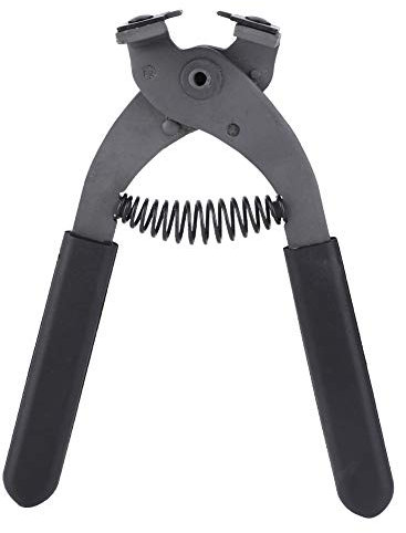 Fyearfly Lochzange für Leder, 17cm Hand Held Carbon Stahl Silent Zange Leder Handwerk Locher Werkzeug Lochstanze für Stoff, Biothane, Kunstleder 4mm (4 Zähne)