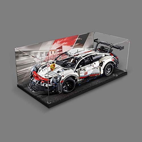 Acryl Vitrine Kompatibel Mit Lego 42096 Technic Porsche 911 RSR, Staubdichte Display Case Schaukasten Showcase für Lego 42096 - Ohne Modell Kit (Typ 2)