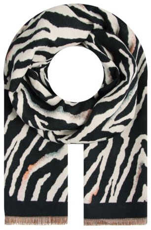Majea Damenschal Winterschal Strickschal Damen Schal (880043) (schwarz 2)