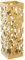 DRW Porte-Parapluie carré en métal ajouré doré 15,5 x 15,5 x 49 cm