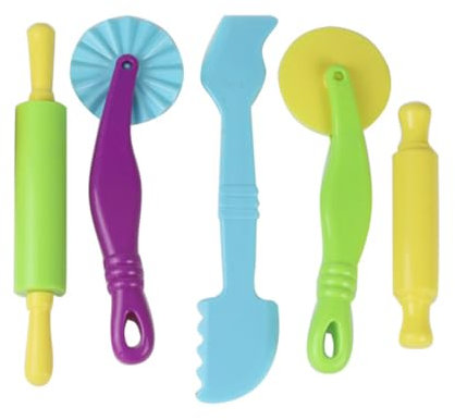 CRLLDPM 5 Pezzi Attrezzi da Modellismo per Modellare Creta, Attrezzi per Plastilina, Pasta da Modellare per Plastilina, Utensili per Plastilina, Strumenti per Argilla, per Ragazzo Ragazza