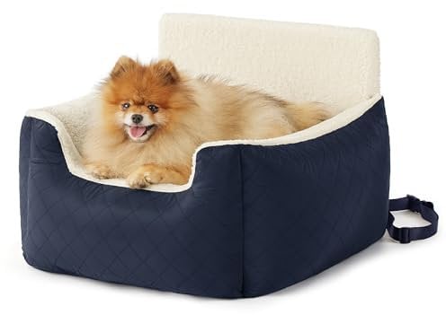 Lesure Hundesitz Auto Kleine Hunde - Wasserdichter Hundesitz Auto Rückbank, Hunde Autositz Für Kleine Hundemit, Ansteckbare Leine Für Autositz Hund, Blau