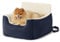 Lesure Hundesitz Auto Kleine Hunde - Wasserdichter Hundesitz Auto Rückbank, Hunde Autositz Für Kleine Hundemit, Ansteckbare Leine Für Autositz Hund, Blau