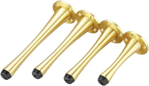 NICEQT Piedino for mobili in Ottone Massiccio, Gambe for Divano 4 Pezzi - Piedini for Tavolino da caffè, Forte Portata 3500kg, Altezza Regolabile, for Progetti Fai da Te Domestici Supporto TV Gamba fo