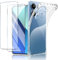 New&Teck hülle für Xiaomi Redmi Note 13 4G (Nicht für Note 13 5G) + 2 Displayschutzfolien aus transparentem TPU-Silikon, Bumper mit verstärkten Ecken