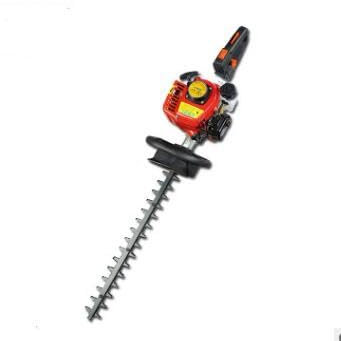 Cortasetos de gasolina de 1,25 CV de 2 tiempos, motor de 22,5 cc, cortasetos con un solo cilindro refrigerado por aire y mango giratorio de 180°, cortasetos de petróleo con cuchillas dobles