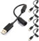 RUNCCI-YUN cable usb breakaway xbox,controlador con cable Breakaway Cable Game Controller Adapter para Xbox 360, negro(paquete de 5)