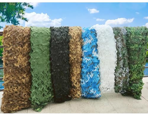 HQQMNY Tarnnetz Camouflage Netz 210D Oxford-Stoff Tarnnetze Landschaft Dekorationen Woodland Jagd Tarnung Sichtschutz Sonnenschutz Garten Party Deko Camping Outdoor