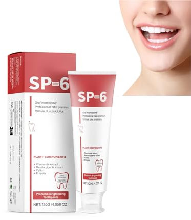 Sp 6 Toothpaste, Ultra Whitening Toothpaste Sp-6, Sp-6 Ultra Whitening Probiotic Brightening Toothpaste, Sp-6 Zahnpasta,Fresh Breath Stain Removal,Freshen Breath Zahnpasta (1PC)