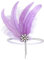 IYOU 1920er Jahre Feder Flapper Haarschmuck Hell Lila Kristall Gatsby Stirnband Abschlussball Hochzeit Haarschmuck für Frauen