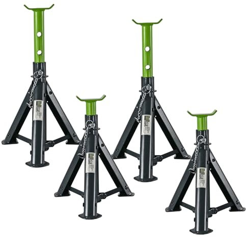 TRUTZHOLM 4X Unterstellböcke Stützböcke Stützen Tragkraft 2/3 / 6/12 t wahlweise Wagenheber Abstellböcke (2 Tonnen klappbar)