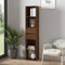 Myheimly Bücherregal mit 4 Regalböden 2 Schubladen Standregal Büroregal Wandregal Schrank Aktenregal Regal 36x30x171cm Holzwerkstoff Braune Eiche
