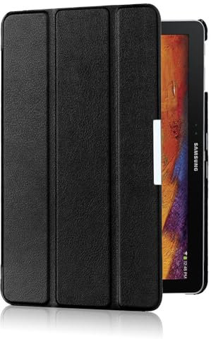 Galaxy Note 10.1 2014 Edition Tablet Case, Lightweight Smart Trifold Stand Case Cover for Samsung Note 10.1 Model SM-P600 P601 P605 with Magnetic Pocket (black)