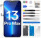 CYKJGS for iPhone 13 Pro Max Screen Replacement with Earspeaker Flex Cable Proximity Sensor 6.7 3D Touch LCD Display Digitizer Full Assembly Front Glass Repair Fix Tools Kit A2484 A2641 A2644