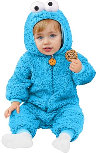Funidelia | Costume del mostro dei biscotti - Sesame Street per neonati Costume per neonati e accessori per Feste, Carnevale e Halloween - Taglia 6-12 mesi