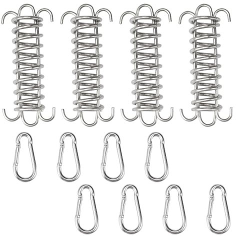 4 Piezas Muelle Grande De Acero Inoxidable, Muelles De Compresion, Resorte De Amarre, Hebilla De Resorte Para Tienda De Campaña, Muelle Tensor Toldo Para Camping, Senderismo, Picnic, Tienda De Campaña